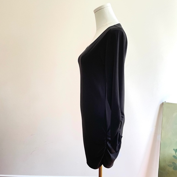 Planet by Lauren G  Mini Dress 1 Tunic Top Stretch Ruched Minimalist Effortless - Picture 4 of 14